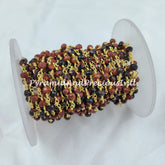 Natural Red Jasper Bead Chain, Wire Wrapped Chain, Rosary Bead Chain Semi Precious, DIY Jewelry Making Chain – SELLING BY FOOT